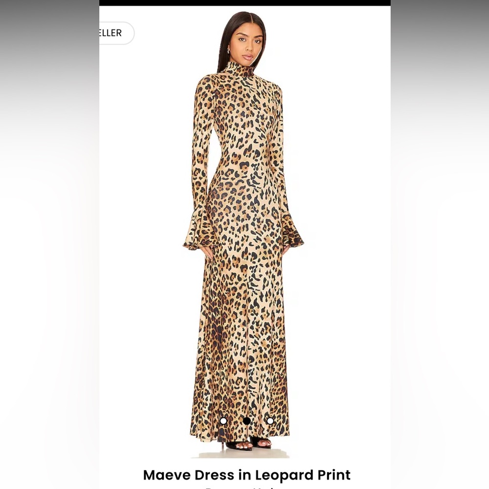 Ronny Kobo Collection Leopard Print Maxi Dress